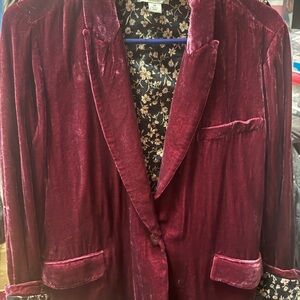 New without tag Sundance velour blazer